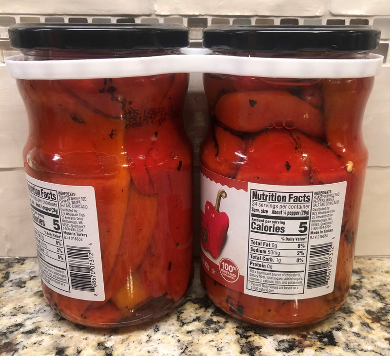 Wellsley Farms Roasted Red Peppers, 2 pk 17 oz Marinated Bell Sub Burger