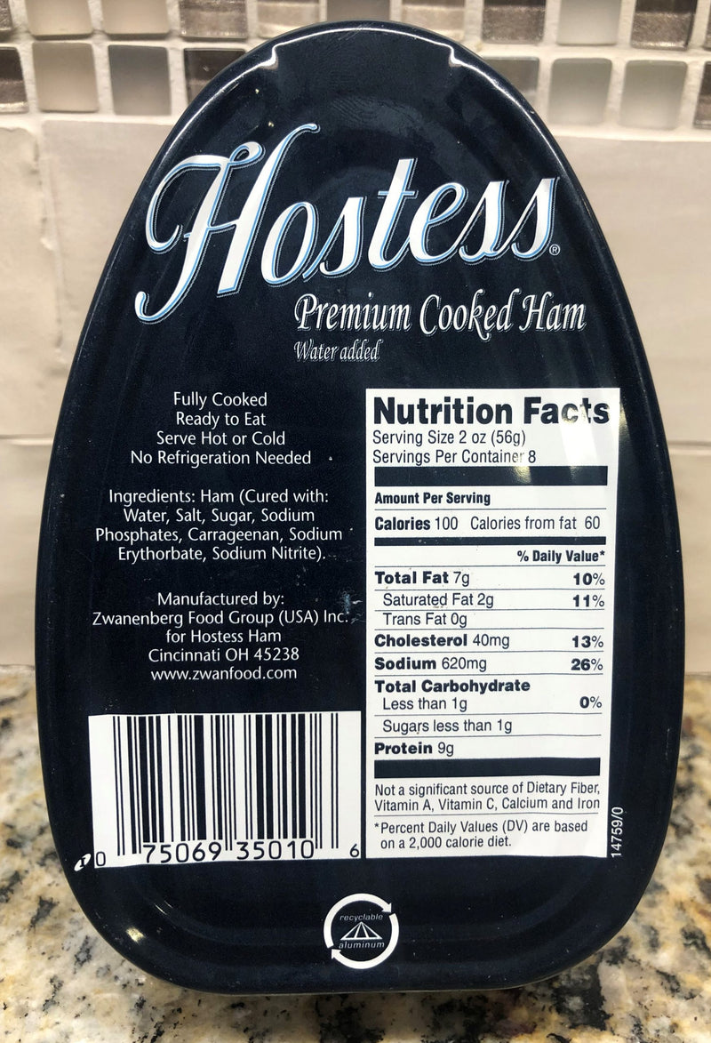 3 Hostess Premium Cooked Canned Ham 16oz (1LB.) dak picnic THREE