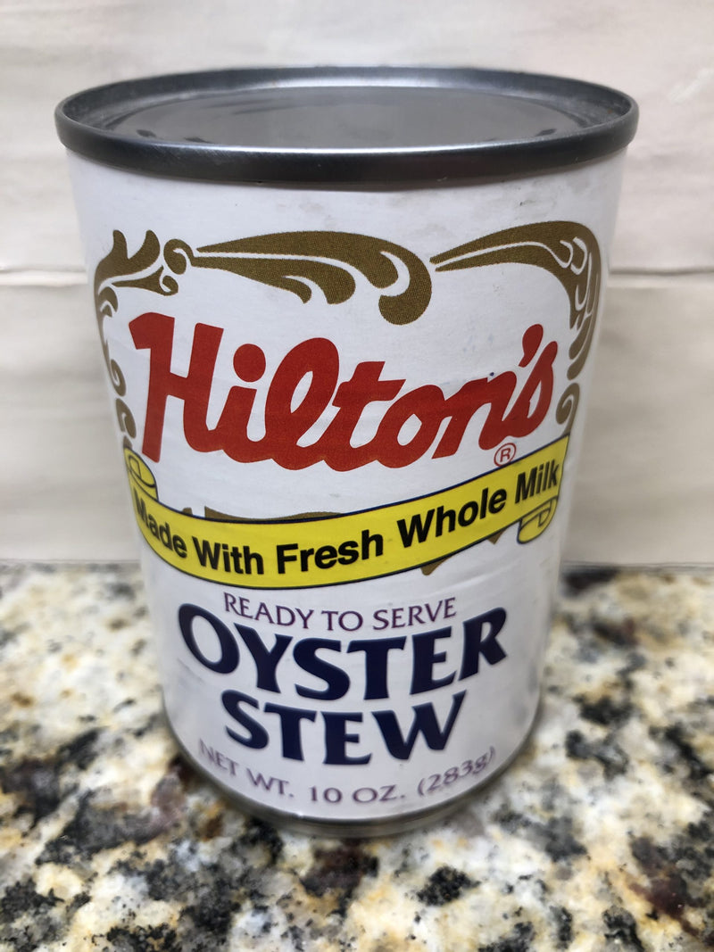 3 CANS Hilton's Oyster Stew made with fresh milk and butter 10 oz Can Chowder