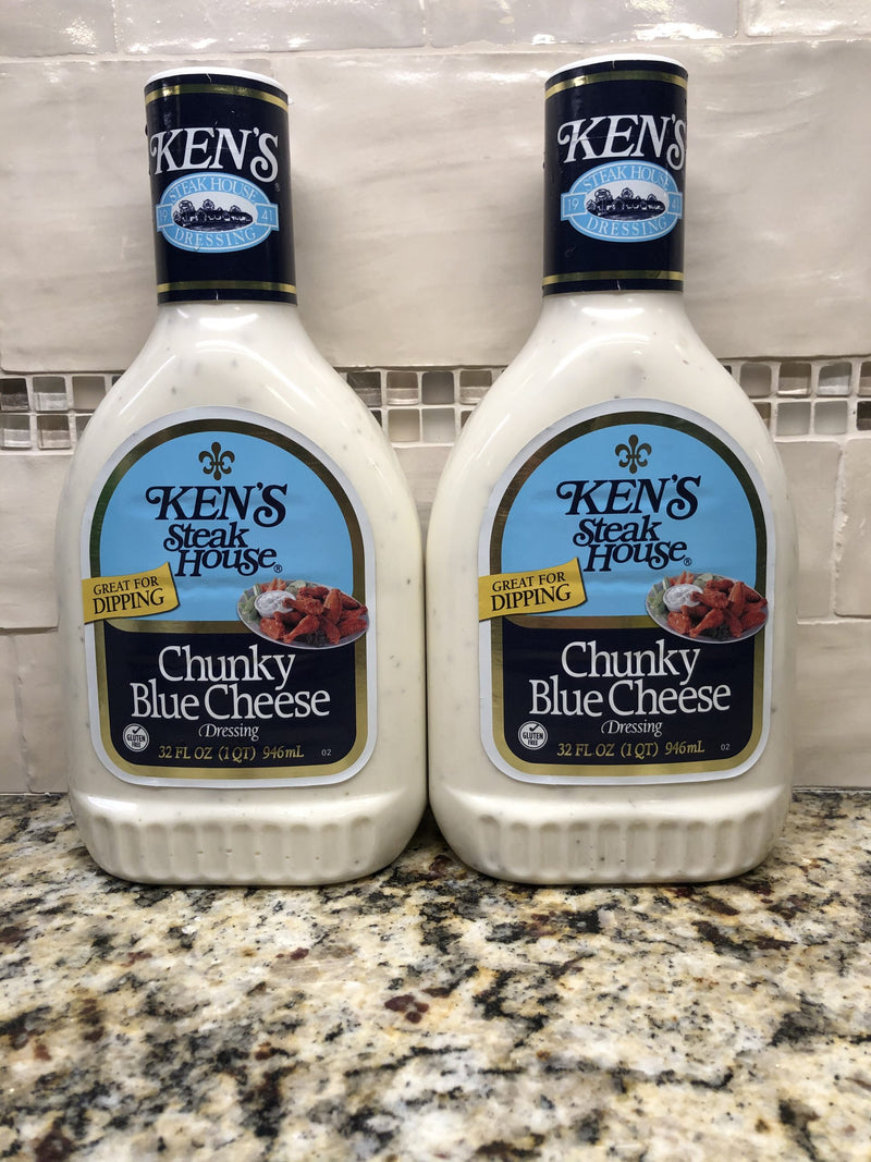 2 Bottles Ken's Steak House Chunky Blue Cheese Salad Dressing 32 oz. – JoeTLC