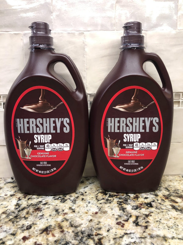 2 Bottles Hershey's Chocolate Syrup 48 oz Milk Ice Cream Dessert FREE SHIP