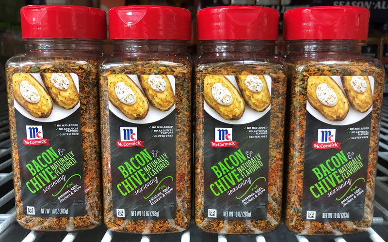 4 JARS McCormick Bacon & Chives Seasoning 10 oz Potato Beef Meat