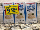 9 BOXES Bumble Bee Tuna Salad Snack on the Run 3.5 oz Protein Crackers FREE SHIP