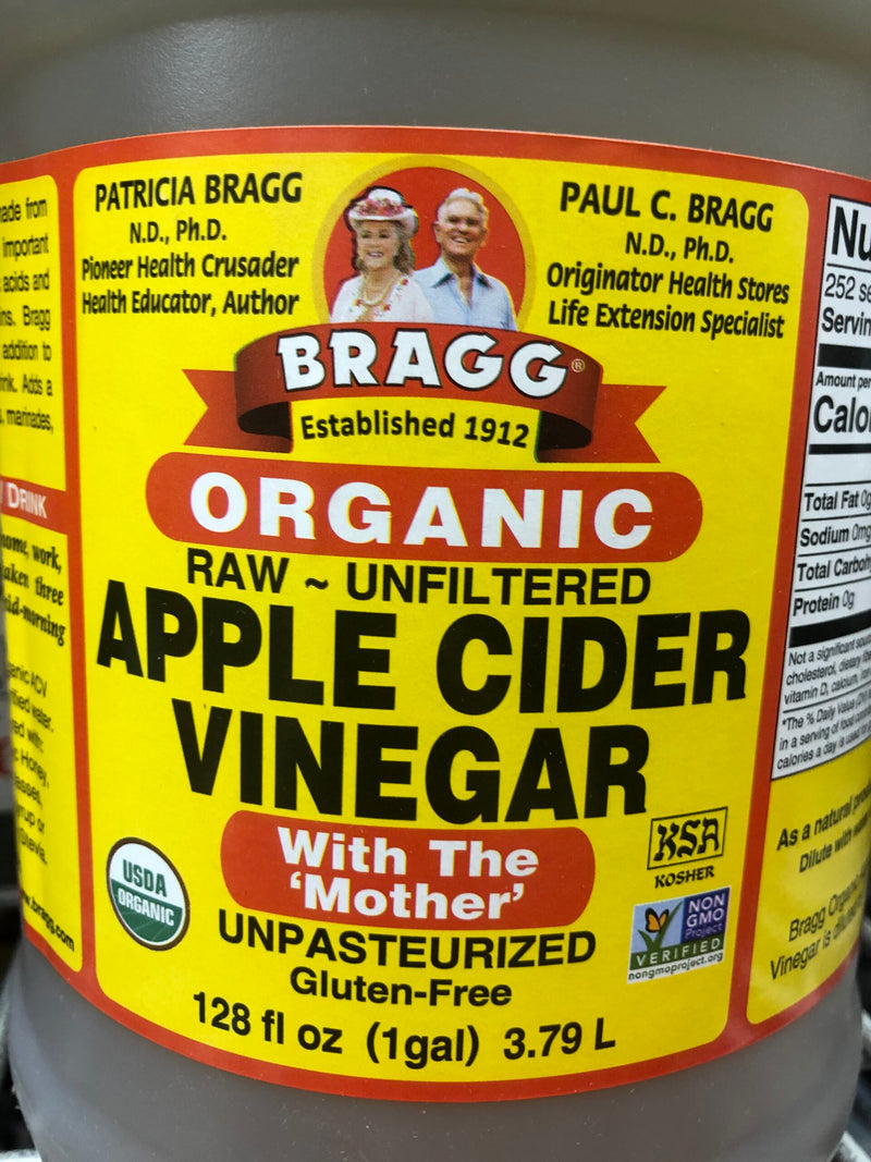 1 Gallon Bragg Organic Apple Cider Vinegar with Mother Raw Unfiltered