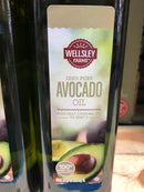 2 BOTTLES Wellsley Farms 100% Pure Avocado Oil 34 oz High Heat Cooking Oil olive