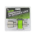 L32CS000 Door Lock Entrance Knob x Lever Clam Shell Camper RV Travel Trailer