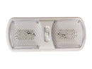 Dome Light Clear Lens LED Clear Bulb White Housing L805 RV Camper Travel Trailer