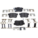 Rear Ceramic Brake Pad Set with Hardware for Suzuki SX4 and Kizashi