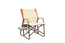 Director Chair with Side Table, Beige
