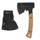 10.5" Camping Hatchet Axe with Wooden Handle and Sheath