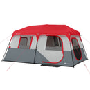 8-Person Instant Cabin Tent with LED Lighted Poles and Bluetooth Speaker