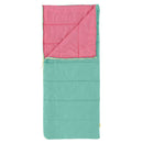 50F Youth Rectangular Sleeping Bag, Teal & Pink
