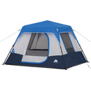 8 ft x 7 ft 4-Person Instant Cabin Tent with LED Lighted Hub, Blue/Gray, 19 lb