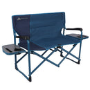 Director's Camping Loveseat with Side Tables, Blue