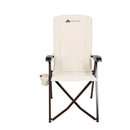 Glamp High Back Reclining Lounge Chair with Adjustable Armrests, Creme