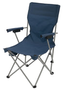 Hard Arm Camping Chair, Polyester Seat, Steel Frame, Portable Folding Design