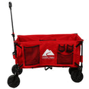 Hazel Creek Extra Large Folding Wagon with Extended Handle, Red