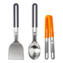 3-Piece Stainless Steel and Plastic Camping Utensil Set