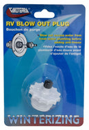 P23500VP Blow Out Plug White Carded Plastic Single Camper RV Travel Trailer