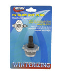P23508VP Blow Out Plug Plastic with Valve Gray Carded Camper RV Travel Trailer