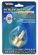 P23510LFVP Blow Out Plug with Quick Connect Brass Camper RV Travel Trailer