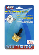 P23518LFVP Blow Out Plug Brass with Valve Carded Single Camper RV Travel Trailer