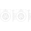 Pair of Front Rotors for Mercedes-Benz C230 1998