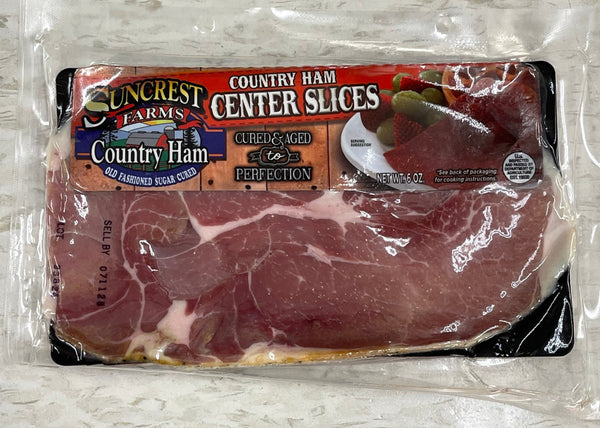Suncrest Farms Old Fashioned Cured Country Ham Center Slices Pork NC