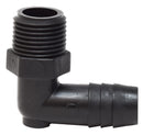 RF842 90° Ell Male Adapter 3/8" MPT x 1/2" Barb Plastic Camper RV Travel Trailer