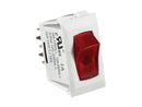 Switch 10 Amp Max 0.550" x 1.125" Cutout Red Illuminated Light White RV Camper