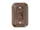 Switch On-Off Wall Plate Switch 3.53" x 2.39" Brown RV Camper Travel Trailer