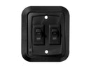 Switch On-Off Wall Plate Switch Double Black 3.53" x 3" RV Camper Travel Trailer
