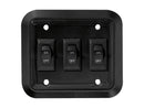 Switch On-Off Wall Plate Switch Triple Black 3.53" x 4" RV Camper Travel Trailer