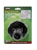 T1020-1VP Waste Valve Cap 3" 3/4" GHT with Cap Black Camper RV Travel Trailer