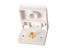 TV Cable Entry Plate Single Cable Weatherproof White RV Camper Travel Trailer