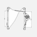 Front Left Window Regulator for BMW 323i 325i 328i 330i E46