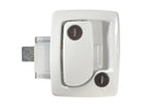 Entry Door Handle White Built-In Dead Bolt Latch RV Camper Travel Trailer