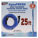 W01-8300 Drinking Water Hose 1/2" x 25' Blue Aqua Fresh Camper RV Travel Trailer