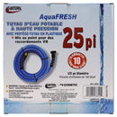 W01-8300 Drinking Water Hose 1/2" x 25' Blue Aqua Fresh Camper RV Travel Trailer