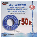 W01-8600 Drinking Water Hose 1/2" x 50' Blue Aqua Fresh Camper RV Travel Trailer