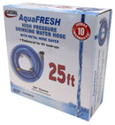 W01-9300 Drinking Water Hose 5/8" X 25' Blue Aqua Fresh Camper RV Travel Trailer