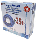 W01-9420 Blue Drinking Water Hose w/ Metal Hose Saver Camper RV Travel Trailer