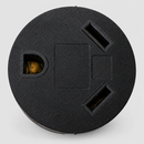 Power cord adapter — socket end on light gray background