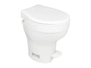 Aqua-Magic VI Toilet Low Profile White Pedal Flush Slow Close Seat RV Camper