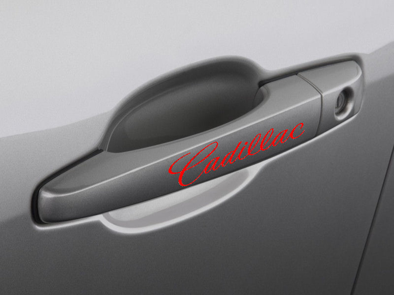 Cadillac Door Handle Logo Sticker Emblem STS DTS CTS Escalade SRX BLS Black-19849