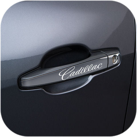 Cadillac Door Handle Logo Sticker Emblem STS DTS CTS Escalade SRX BLS Black-19850