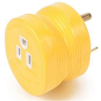 REVERSE 30 amp/ 110v power cord adapter for Camper Travel Trailer Pop Up RV Plug-21163