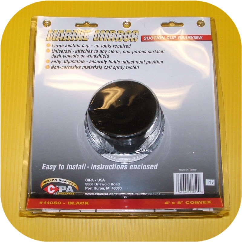 Suction Cup Mount Rear View Boat Mirror Pontoon Ski Jet-17032