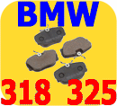 Front Disc Brake Pads BMW 318 325 i is e es iC E30 325i-1943