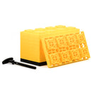 Camco FasTen Leveling Blocks with T-Handle 4x2 Yellow 10 Pack Camper RV Pop Up
